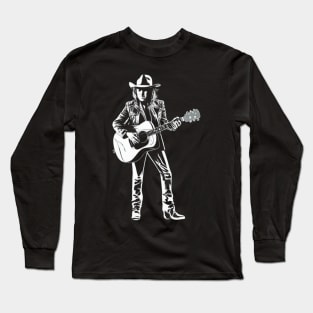 Dwight Yoakam Playing Guitar Long Sleeve T-Shirt